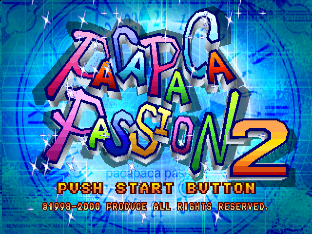 Pacapaca Passion 2 title screen for Playstation