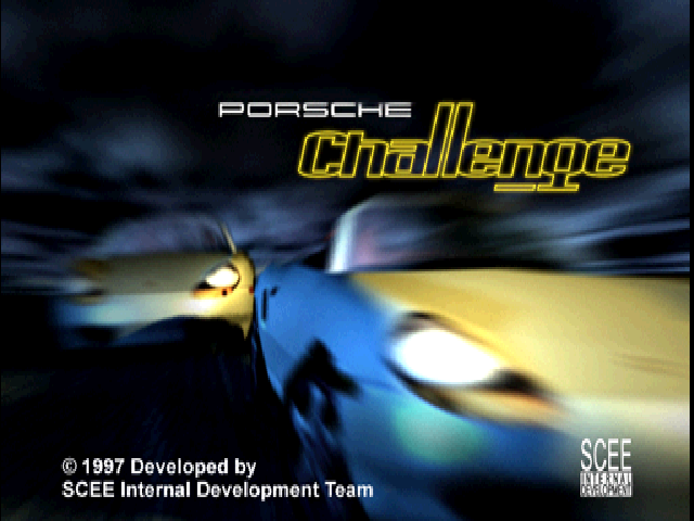 Porsche Challenge title screen for Playstation