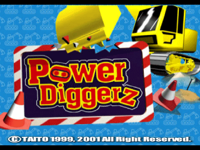 Power Diggerz title screen for Playstation