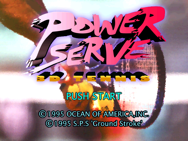 Power Serve title screen for Playstation