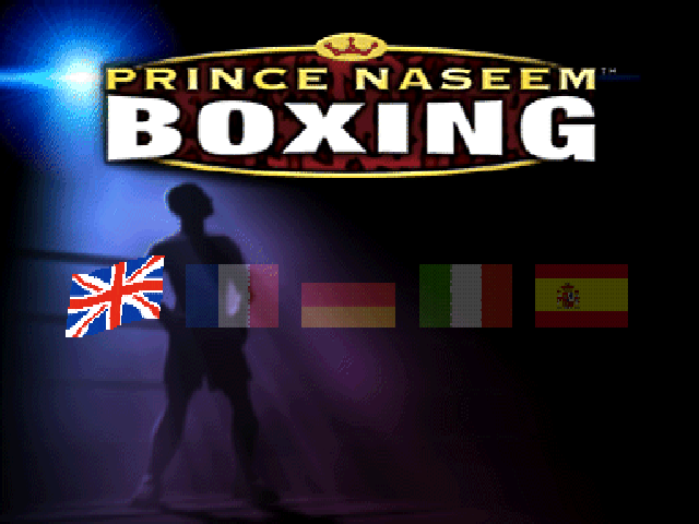 Prince Naseem Boxing title screen for Playstation