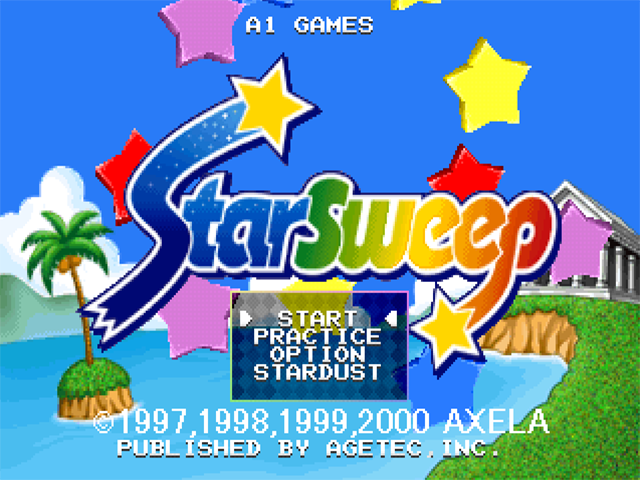 Puzzle Star Sweep title screen for Playstation
