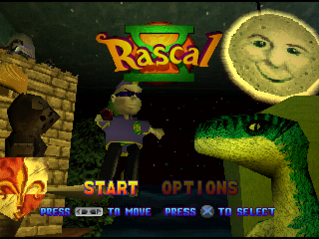 Rascal [Demo CD] title screen for Playstation
