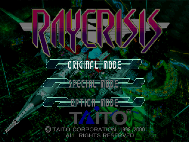 Ray Crisis title screen for Playstation