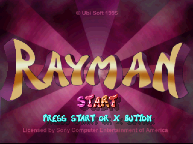Rayman [Black Label] title screen for Playstation