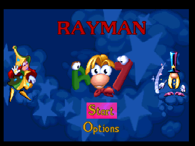 Rayman Junior Level 3 title screen for Playstation