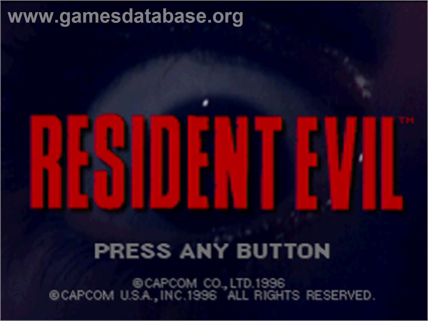 Resident Evil (White Label) | PC title screen for Playstation