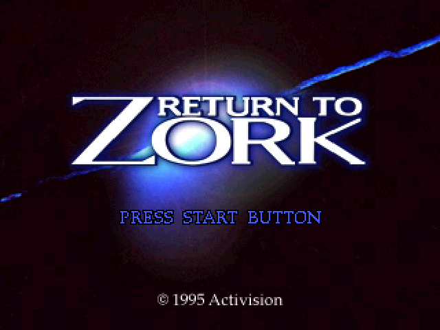 Return To Zork title screen for Playstation