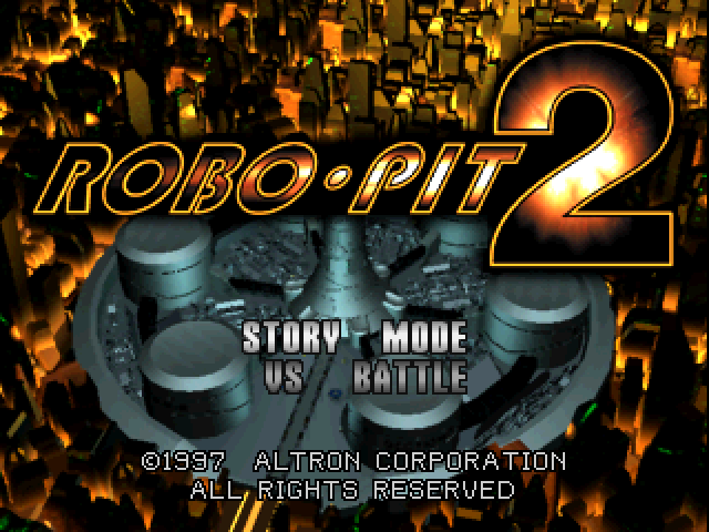 Robo-Pit 2 title screen for Playstation