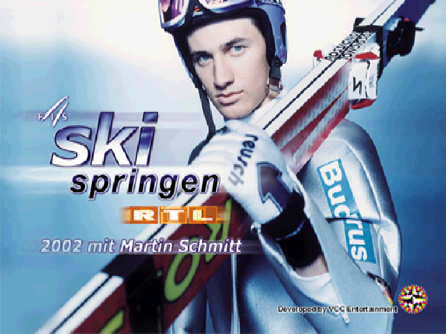 RTL Ski Springen 2002 title screen for Playstation