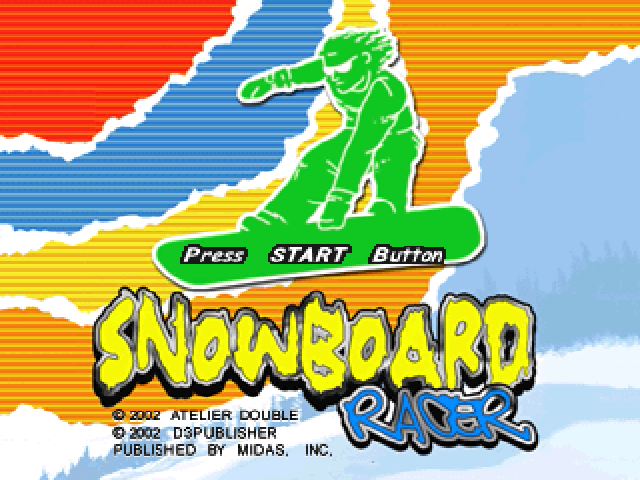 Snowboard Racer title screen for Playstation