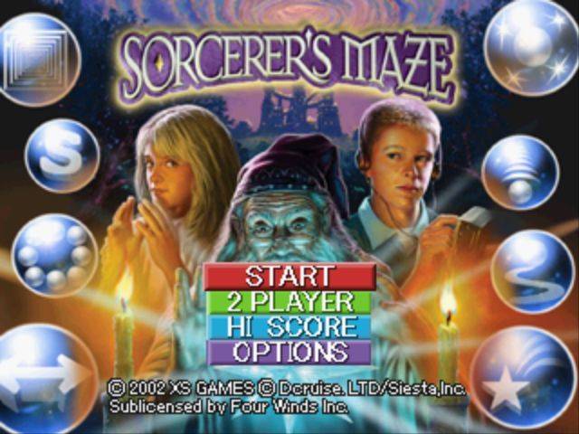 Sorcerer's Maze title screen for Playstation