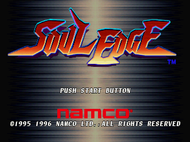 Soul Edge title screen for Playstation