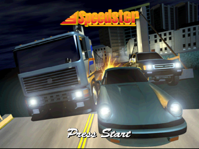 Speedster title screen for Playstation