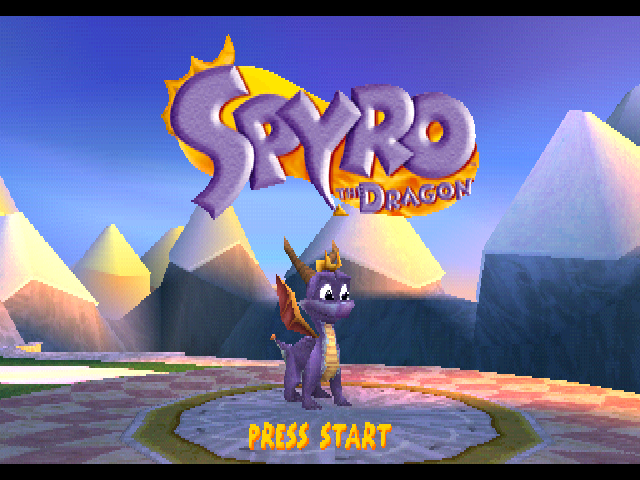 Spyro The Dragon [Not For Resale] title screen for Playstation