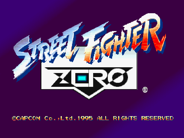 Street Fighter Zero title screen for Playstation