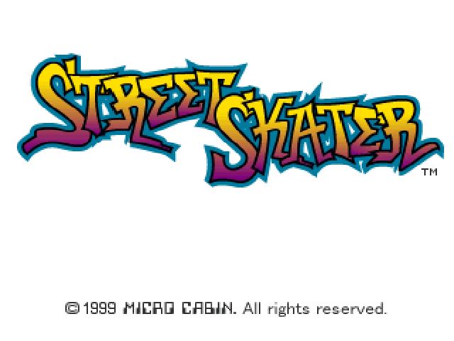 Street Skater title screen for Playstation