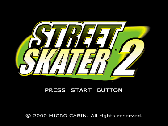 Street Skater 2 title screen for Playstation