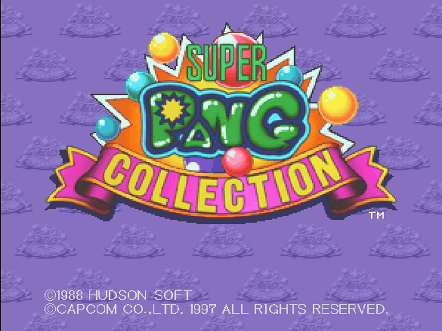 Super Pang Collection title screen for Playstation