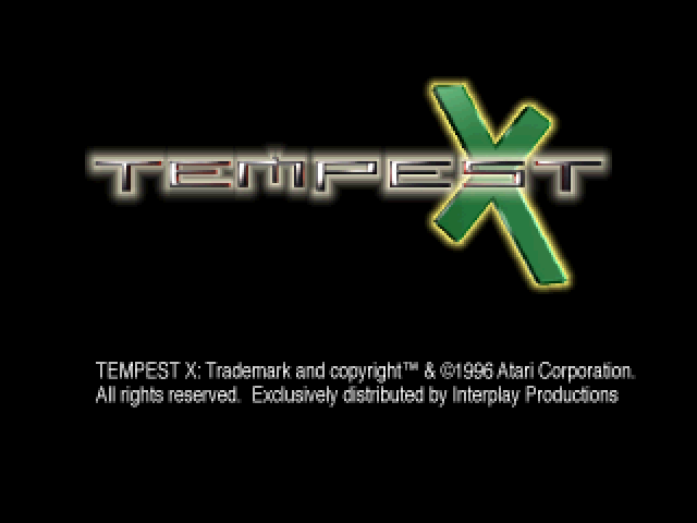 Tempest X3 title screen for Playstation