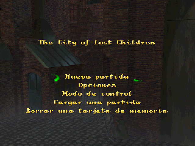 The City of Lost Children title screen for Playstation