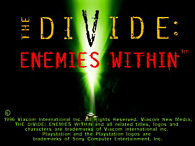 The Divide Enemies Within title screen for Playstation