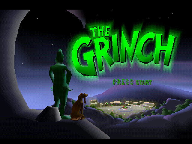 The Grinch title screen for Playstation
