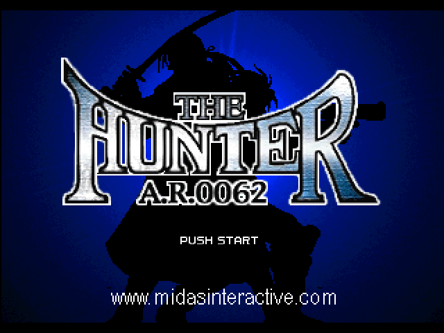 The Hunter title screen for Playstation