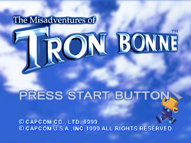 The Misadventures of Tron Bonne title screen for Playstation