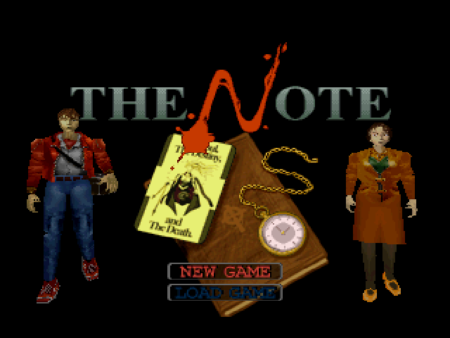 The Note title screen for Playstation