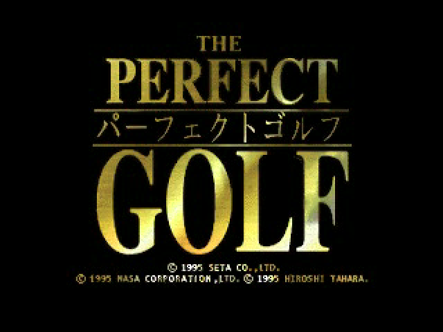 The Perfect Golf title screen for Playstation