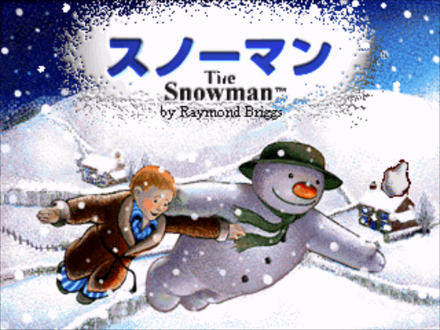 The Snowman title screen for Playstation