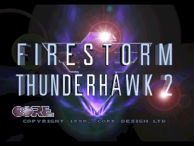 Thunderhawk 2 Firestorm title screen for Playstation