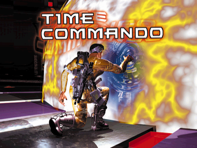 Time Commando title screen for Playstation