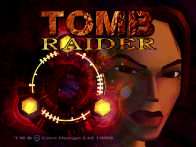 Tomb Raider [Black Label] title screen for Playstation