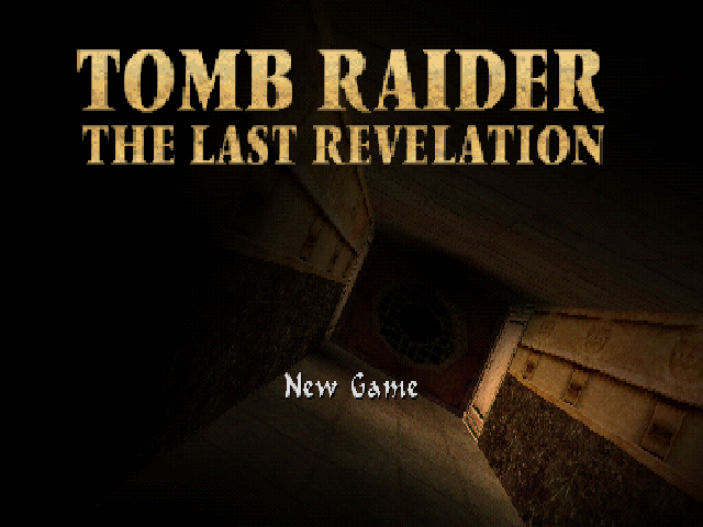 Tomb Raider Last Revelation title screen for Playstation