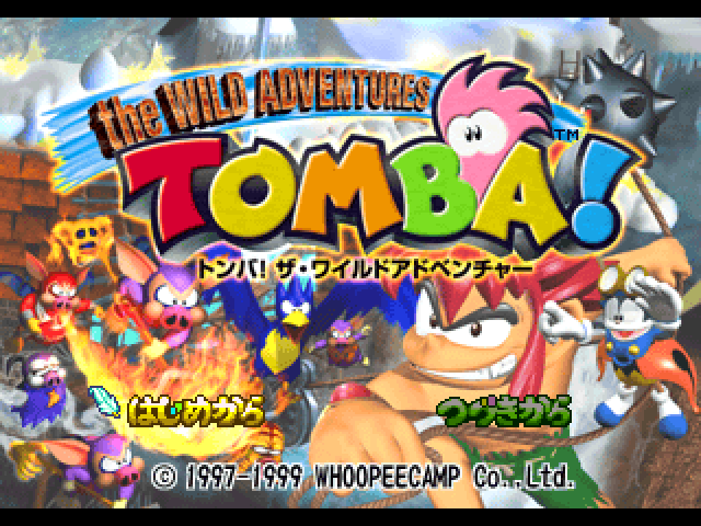 Tomba! The Wild Adventures title screen for Playstation