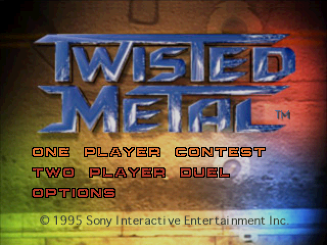 Twisted Metal [Long Box] title screen for Playstation