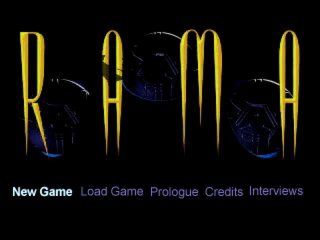 Uchuu No Rendezvous Rama title screen for Playstation