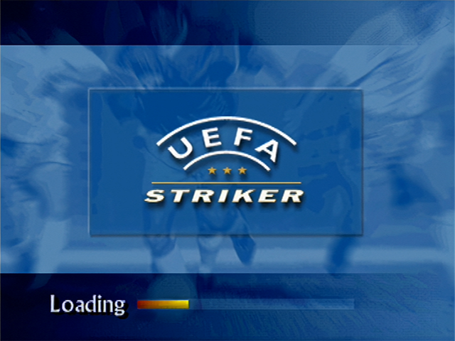 UEFA Striker title screen for Playstation
