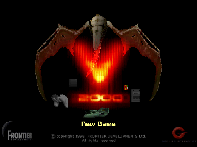 V2000 title screen for Playstation