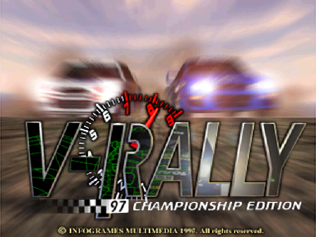 V-Rally '97 Championship Edition title screen for Playstation