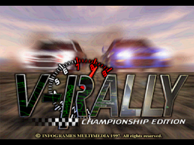 V-Rally Championship Edition title screen for Playstation