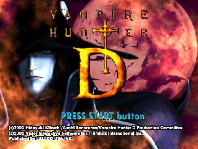 Vampire Hunter D title screen for Playstation