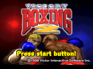 Victory Boxing 2 title screen for Playstation