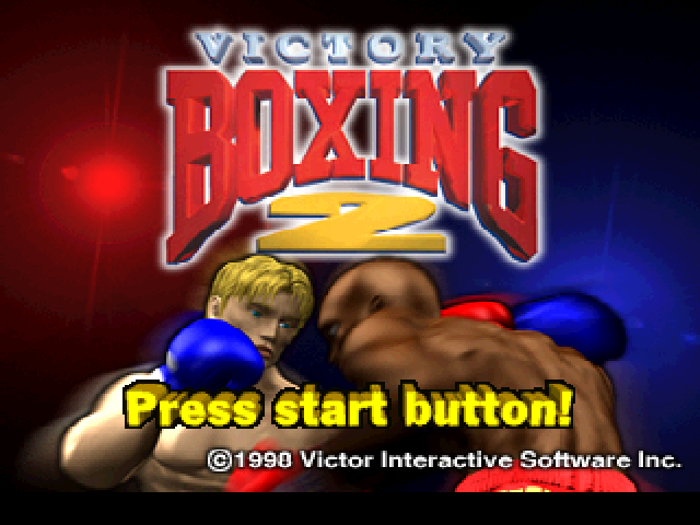 Victory Boxing Contender title screen for Playstation