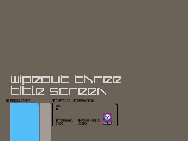Wipeout 3 title screen for Playstation
