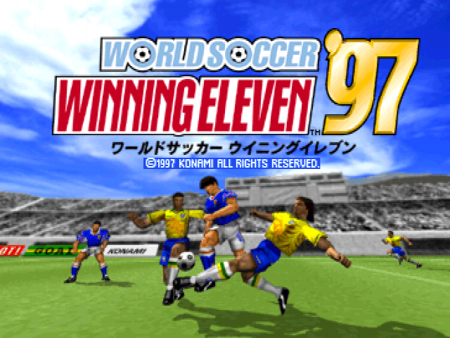 World Soccer Winning Eleven '97 title screen for Playstation
