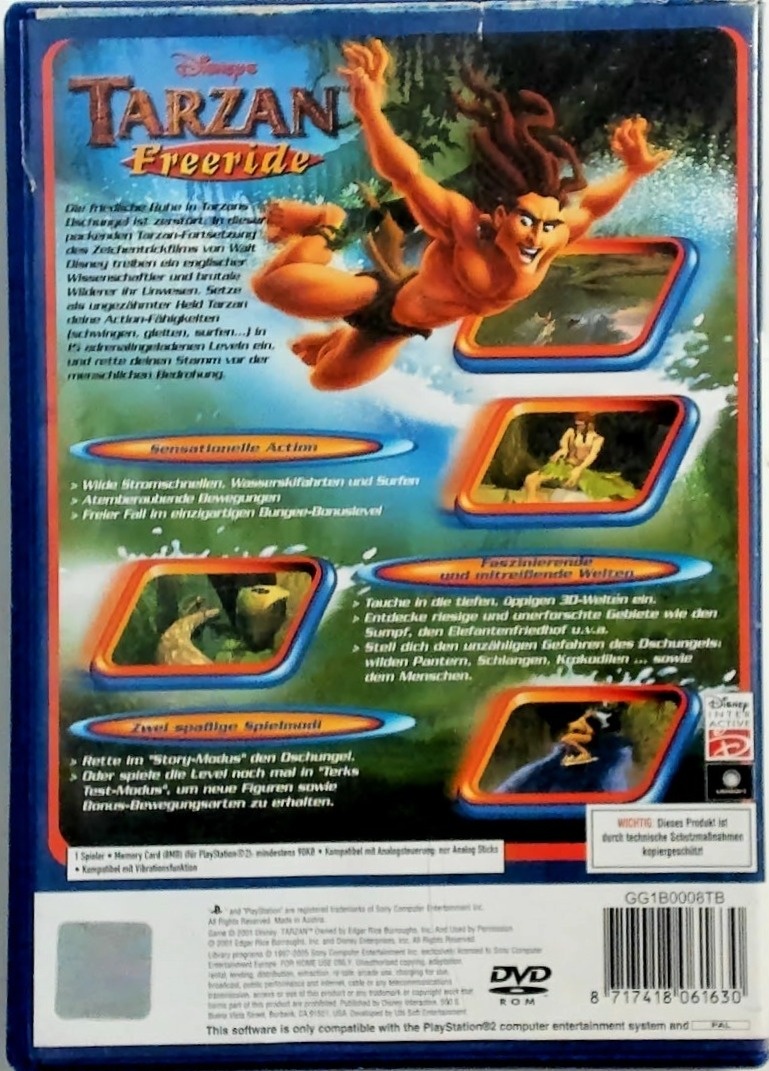 Disney Tarzan Freeride box art for Playstation 2