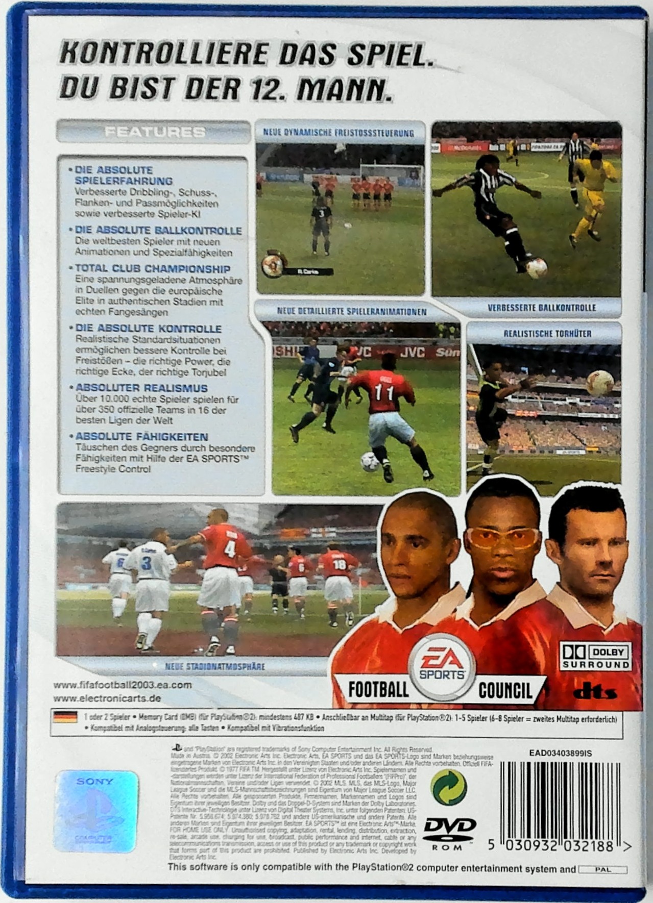 FIFA Football 2003 box art for Playstation 2
